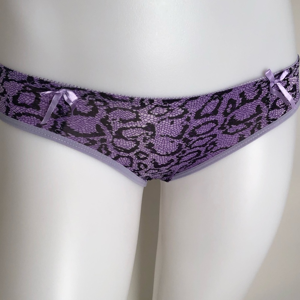 Paris Pink purple and black animal print bikini panty
